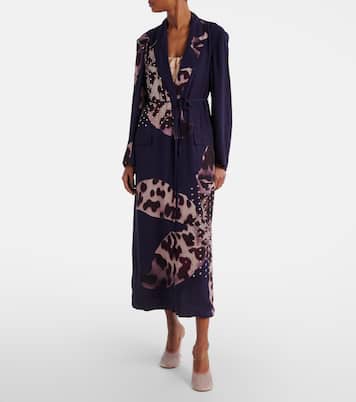 Robe portefeuille imprimée à ornements | Dries Van Noten