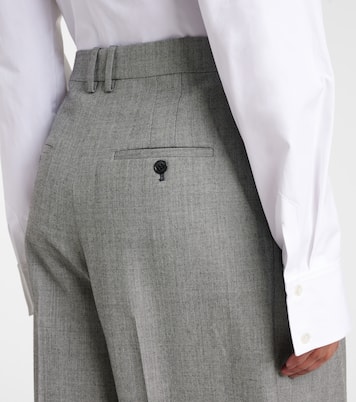 Weite High-Rise-Hose aus Woll-Twill | Saint Laurent