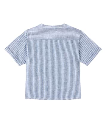 Chemise Arun rayée en lin et coton | Louise Misha