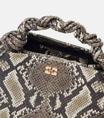 Bou snake-effect tote bag | Ganni