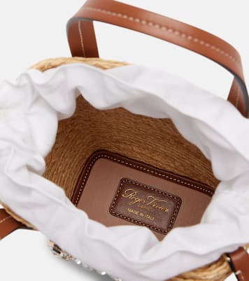 RV Skate Mini raffia bucket bag | Roger Vivier