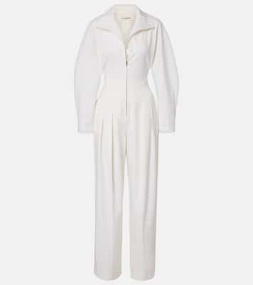 Combinaison Tab Detail en laine mélangée | Victoria Beckham