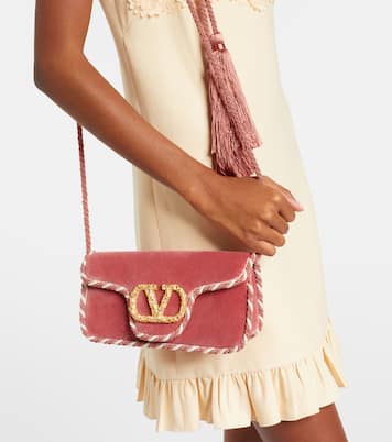 Locò VLogo Mini velvet clutch | Valentino Garavani
