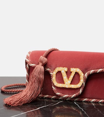 Locò VLogo Mini velvet clutch | Valentino Garavani
