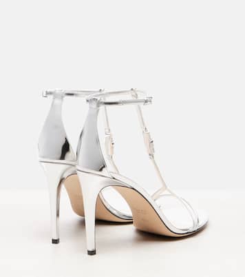 Verzierte Sandalen aus Metallic-Leder | Gucci