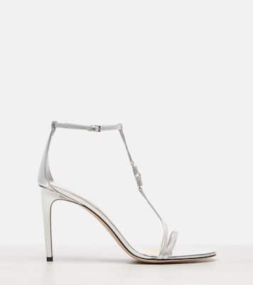 Verzierte Sandalen aus Metallic-Leder | Gucci