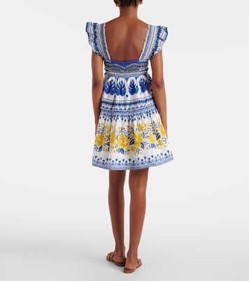 Printed tiered cotton minidress | Farm Rio