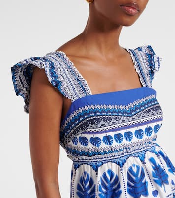 Printed tiered cotton minidress | Farm Rio