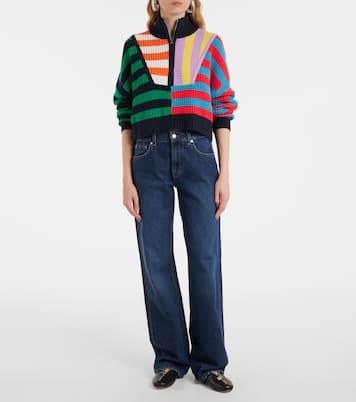 Hampton knitted cotton-blend sweater | Staud