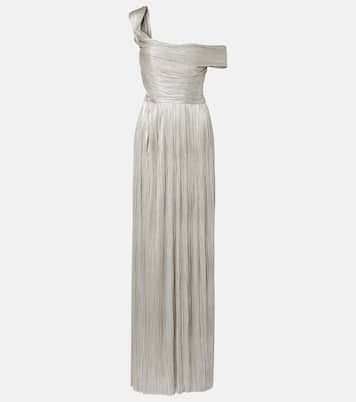 Serene asymmetric silk mousseline gown | Maria Lucia Hohan