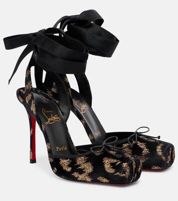 Cassia 100 velvet and lamé pumps | Christian Louboutin