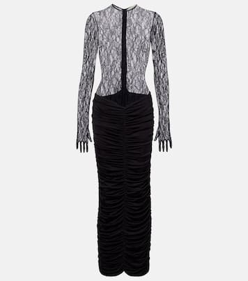Vivienne ruched lace maxi dress | The New Arrivals Ilkyaz Ozel