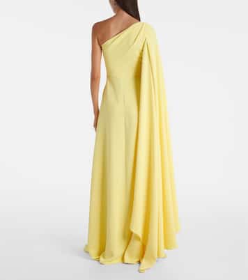 Yazmin asymmetric caped gown | Solace London