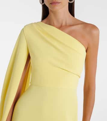 Yazmin asymmetric caped gown | Solace London