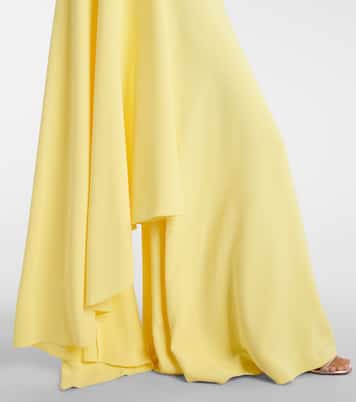 Yazmin asymmetric caped gown | Solace London