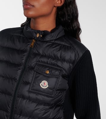 다운 패널 울 캐시미어 카디건 | Moncler