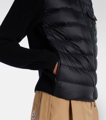 다운 패널 울 캐시미어 카디건 | Moncler