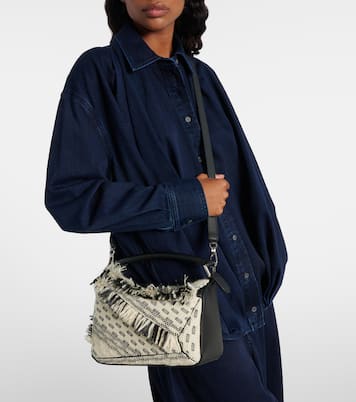 Bolso al hombro Puzzle Small de piel con flecos | Loewe