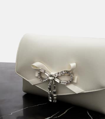 Soft Bow Mini embellished satin clutch | Jimmy Choo