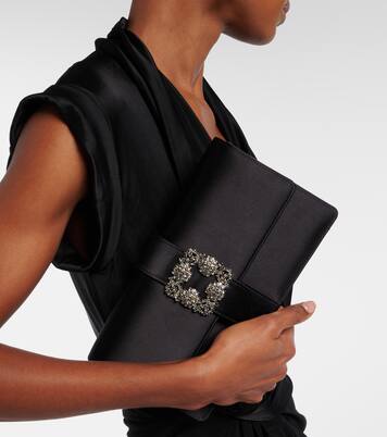 Capri embellished satin clutch | Manolo Blahnik