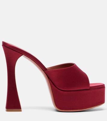 Plateau-Pantoletten Dalida 140 aus Satin | Amina Muaddi