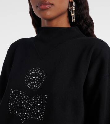 Sweat-shirt Moby en coton mélangé à logo | Marant Etoile
