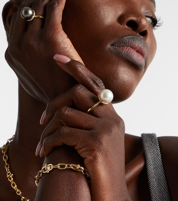 Ring Orb aus 18kt Gelbgold mit Süßwasserperle | Octavia Elizabeth