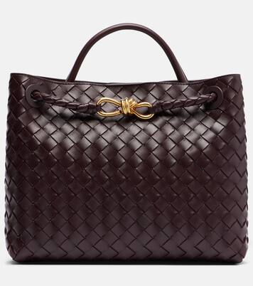Andiamo Intrecciato Medium leather tote bag | Bottega Veneta