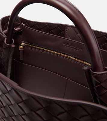 Andiamo Intrecciato Medium leather tote bag | Bottega Veneta