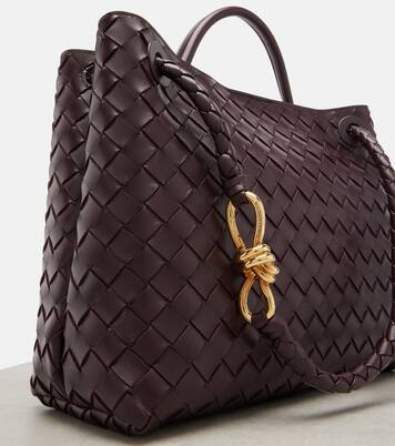 Andiamo Intrecciato Medium leather tote bag | Bottega Veneta