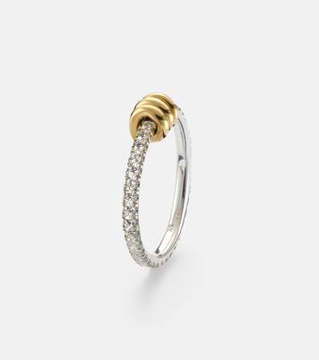 Sirius Eclipse 18kt gold and sterling silver ring with diamonds | Spinelli Kilcollin
