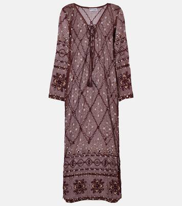 Embroidered cotton kaftan | Juliet Dunn