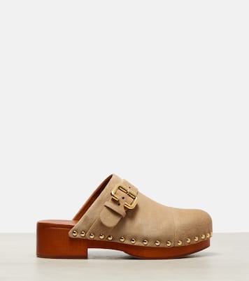 Clogs Jeannette 40 aus Veloursleder | Chloé
