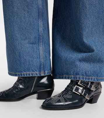 Susanna studded leather ankle boots  | Chloé