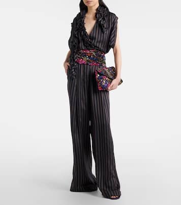 Envelope Medium sequined satin clutch | Dries Van Noten