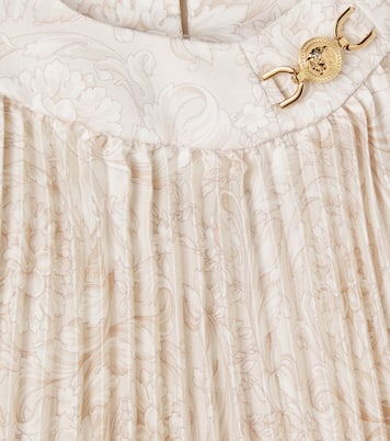 Medusa '95 Barocco褶裥斜纹布连衣裙 | Versace Kids