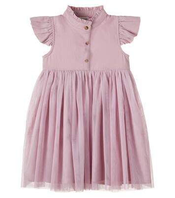 Fleurance paneled cotton and tulle dress | Donsje