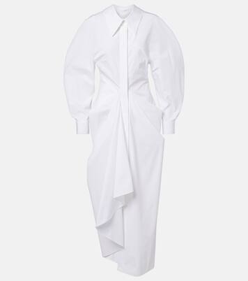 Draped cotton poplin shirt dress | Givenchy