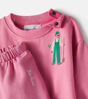 Baby printed cotton sweatshirt and sweatpants set | Bobo Choses