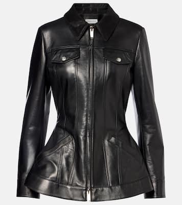 Peplum leather jacket | McQueen