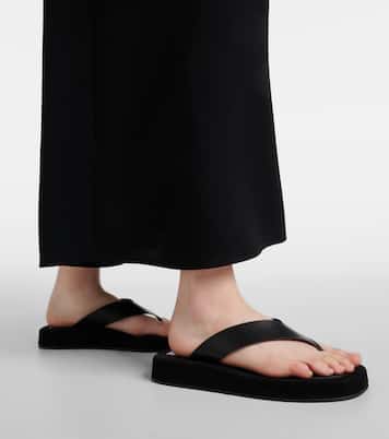 Tongs en cuir et daim | The Row