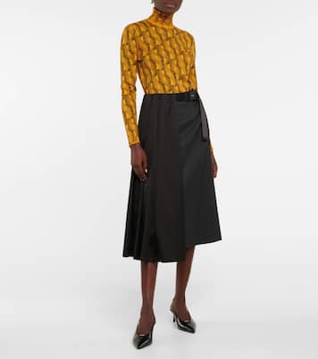 Pull à col roulé en laine mélangée | Prada