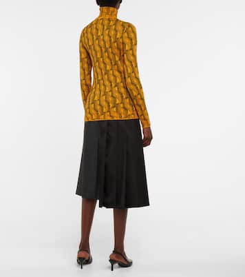Pull à col roulé en laine mélangée | Prada