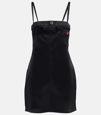 Bustier top satin crêpe minidress | Coperni