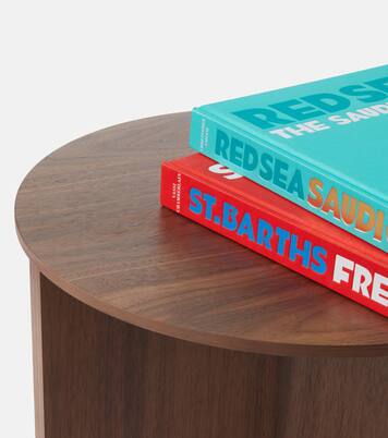 Slit Small walnut side table | Hay