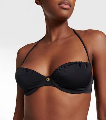 Bikini con ruches e logo | Tom Ford