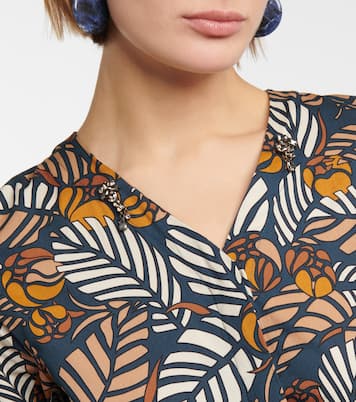 Mantide printed cotton midi dress | 'S Max Mara