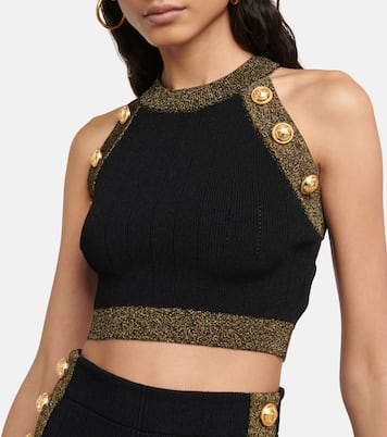 Top raccourci métallisé | Balmain