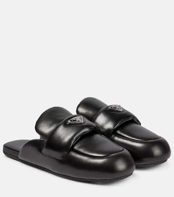 Slippers in pelle imbottite | Prada