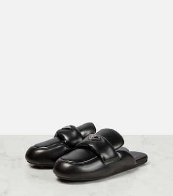Slippers in pelle imbottite | Prada